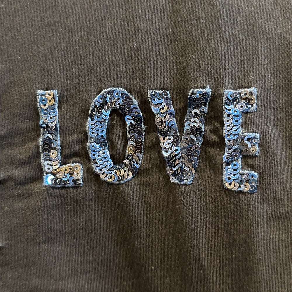 GUCCI BLACK S/S TEE SHIRT WITH BLIND FOR LOVE IN BLUE SEQUINS EMBROIDERED BEE - Picture 8 of 16